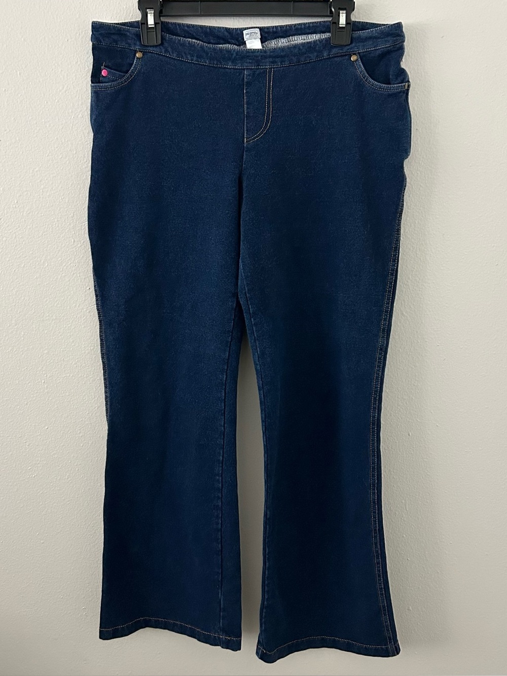 Pajama Jeans Blue Flare Stretch Jeggings Pants Women’s L Comfort Casual